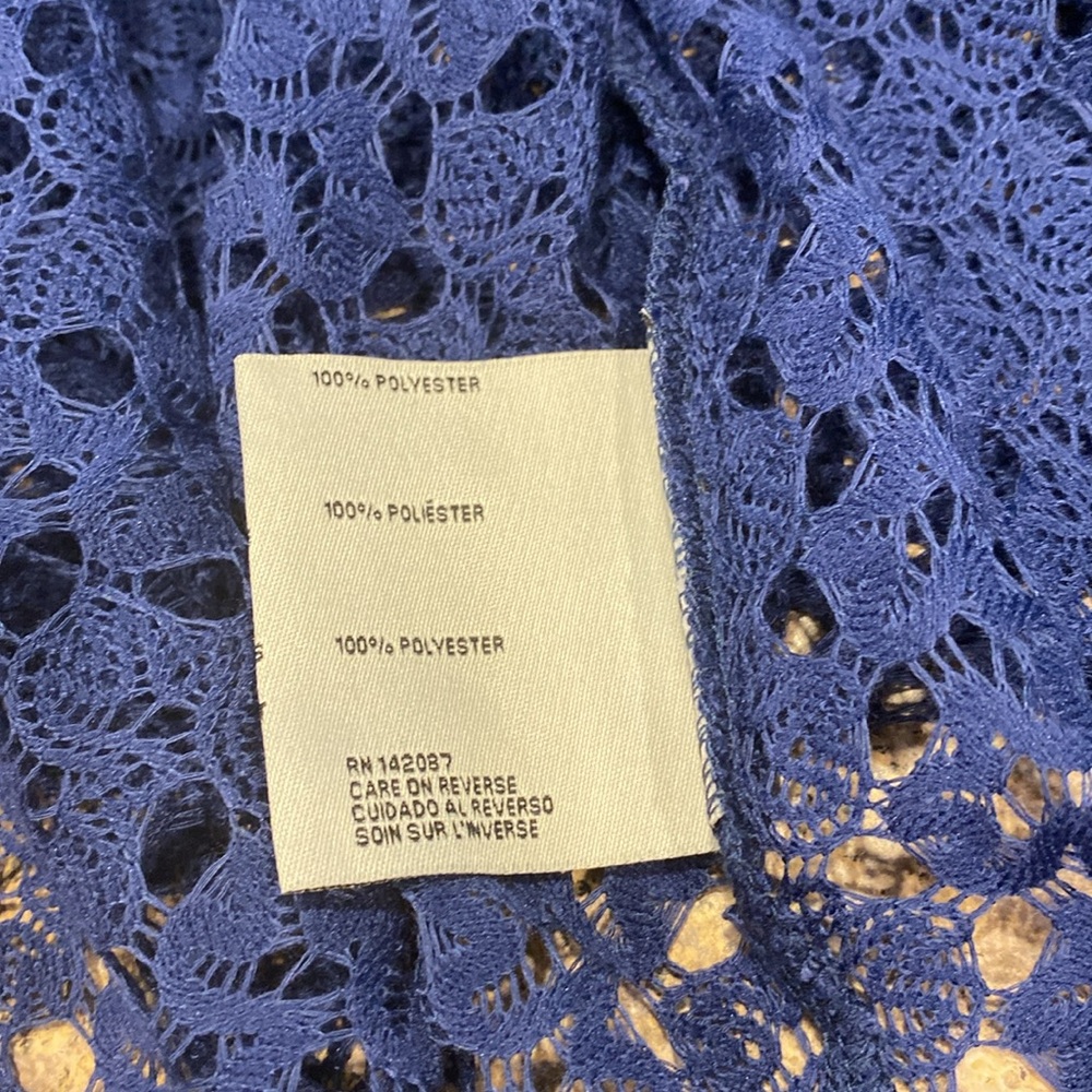 NWT Simply Noelle Open Weave Cross Back Top Blue S/M 8-10 - Picture 10 of 15